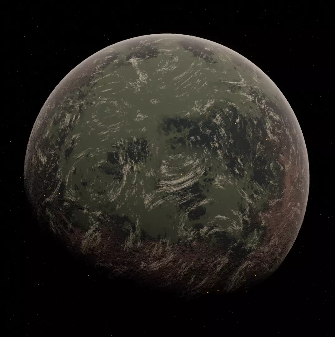 Planet Space Ready to game Low-poly 3D model_0