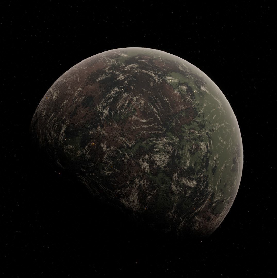 Planet Space Ready to game Low-poly 3D model_1