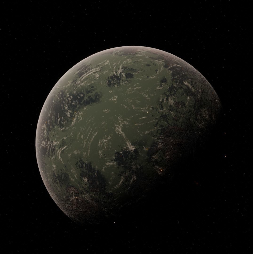 Planet Space Ready to game Low-poly 3D model_4