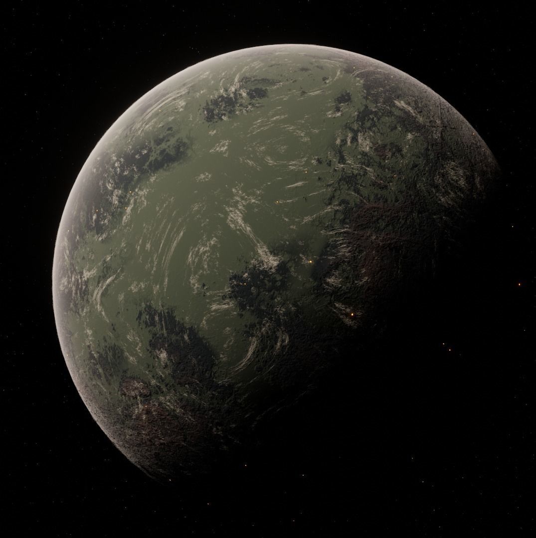 Planet Space Ready to game Low-poly 3D model_9