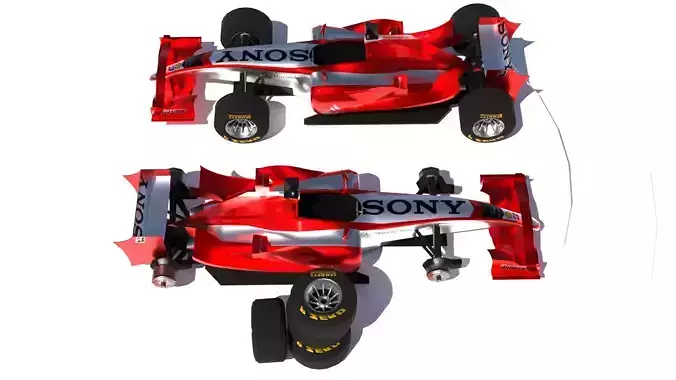 Formula 1 racing car Low-poly 3D model
