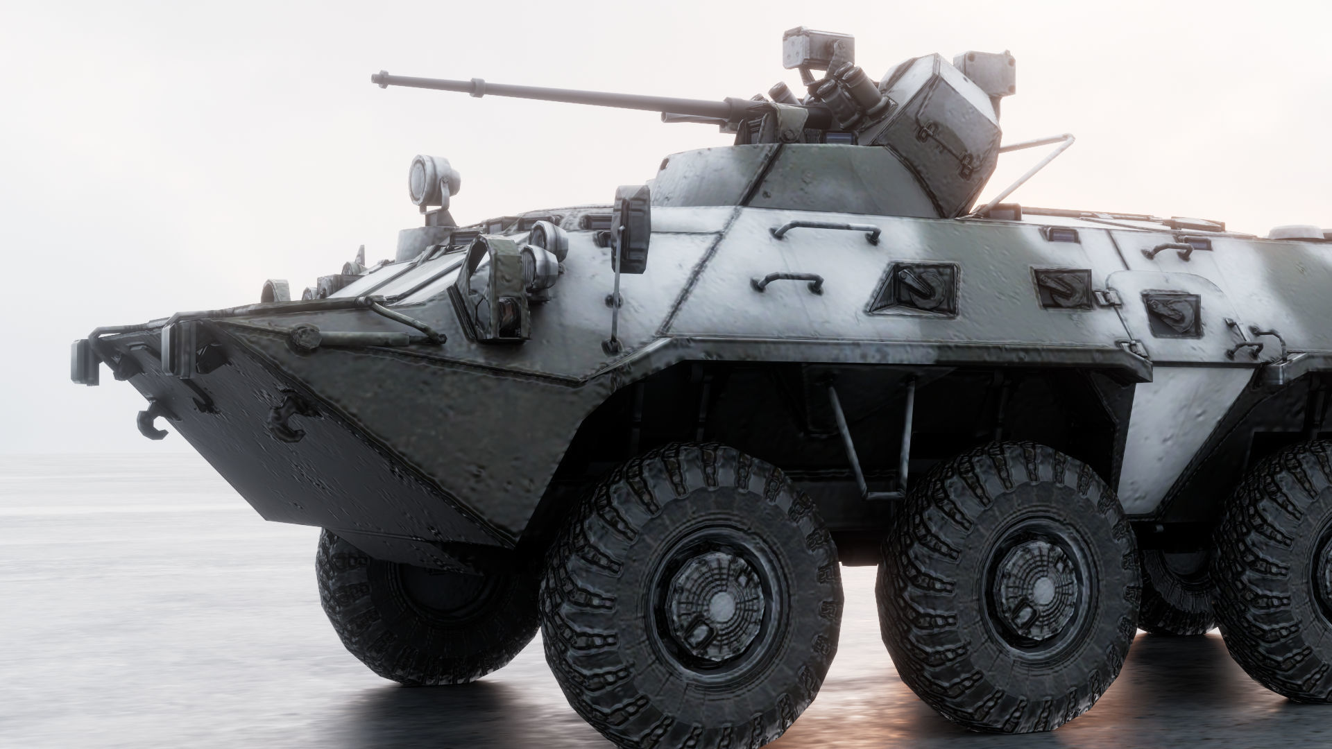 BTR-80 armored vehicle Low-poly 3D model_2