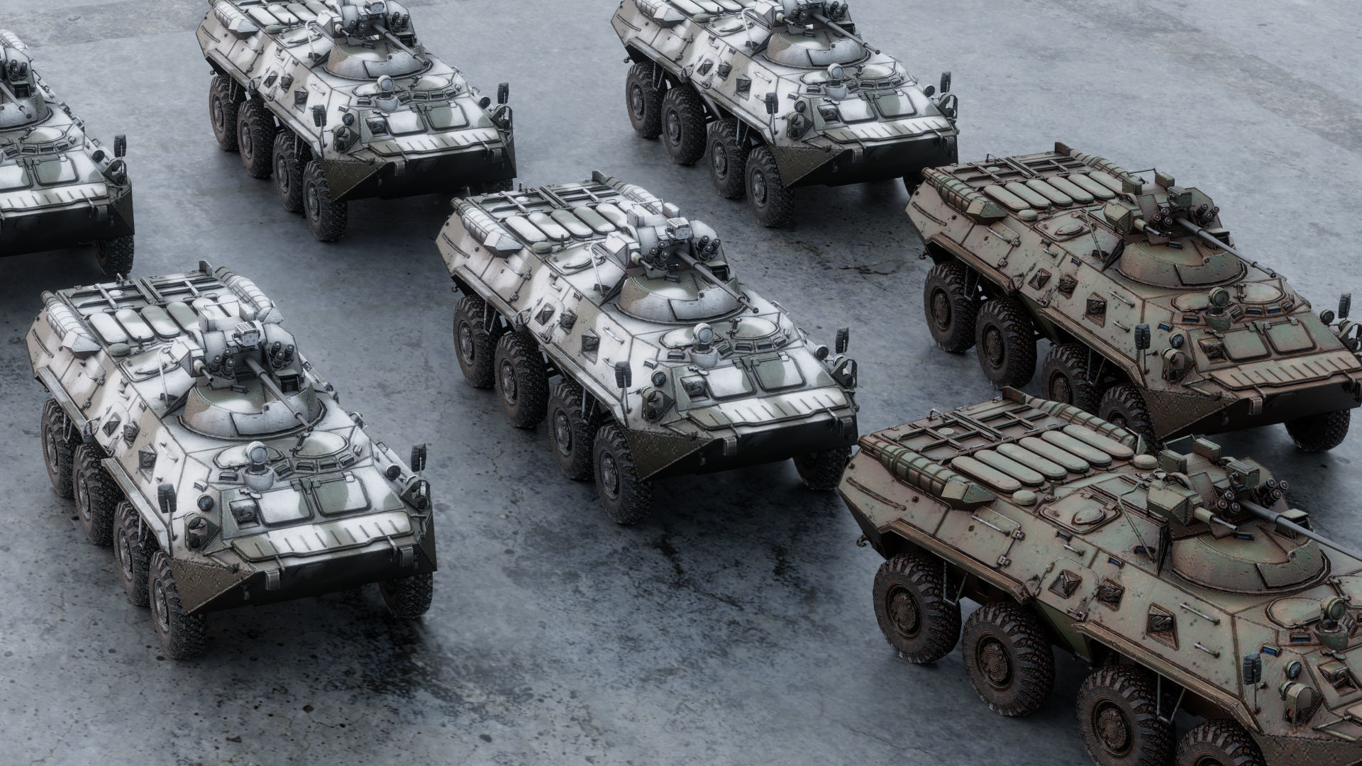 BTR-80 armored vehicle Low-poly 3D model_3