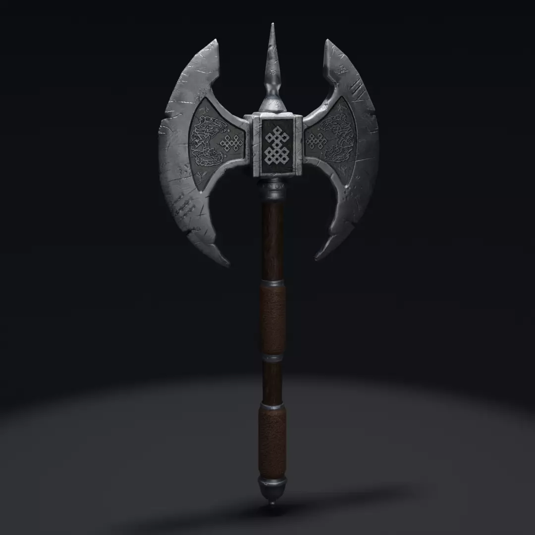 Double Axe - A Realistic and Reliable Game-Ready  Low-poly 3D model_0