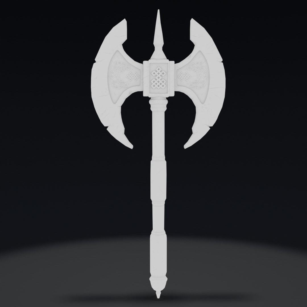 Double Axe - A Realistic and Reliable Game-Ready  Low-poly 3D model_10