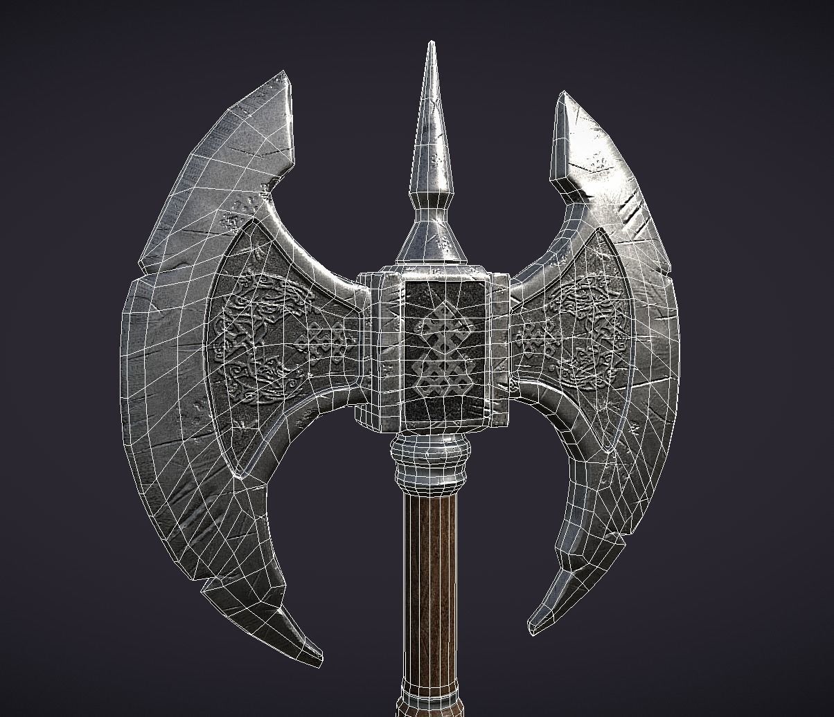 Double Axe - A Realistic and Reliable Game-Ready  Low-poly 3D model_8