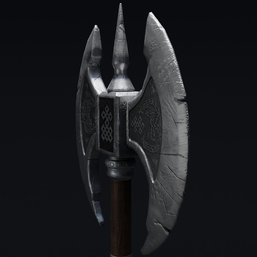 Double Axe - A Realistic and Reliable Game-Ready  Low-poly 3D model_2