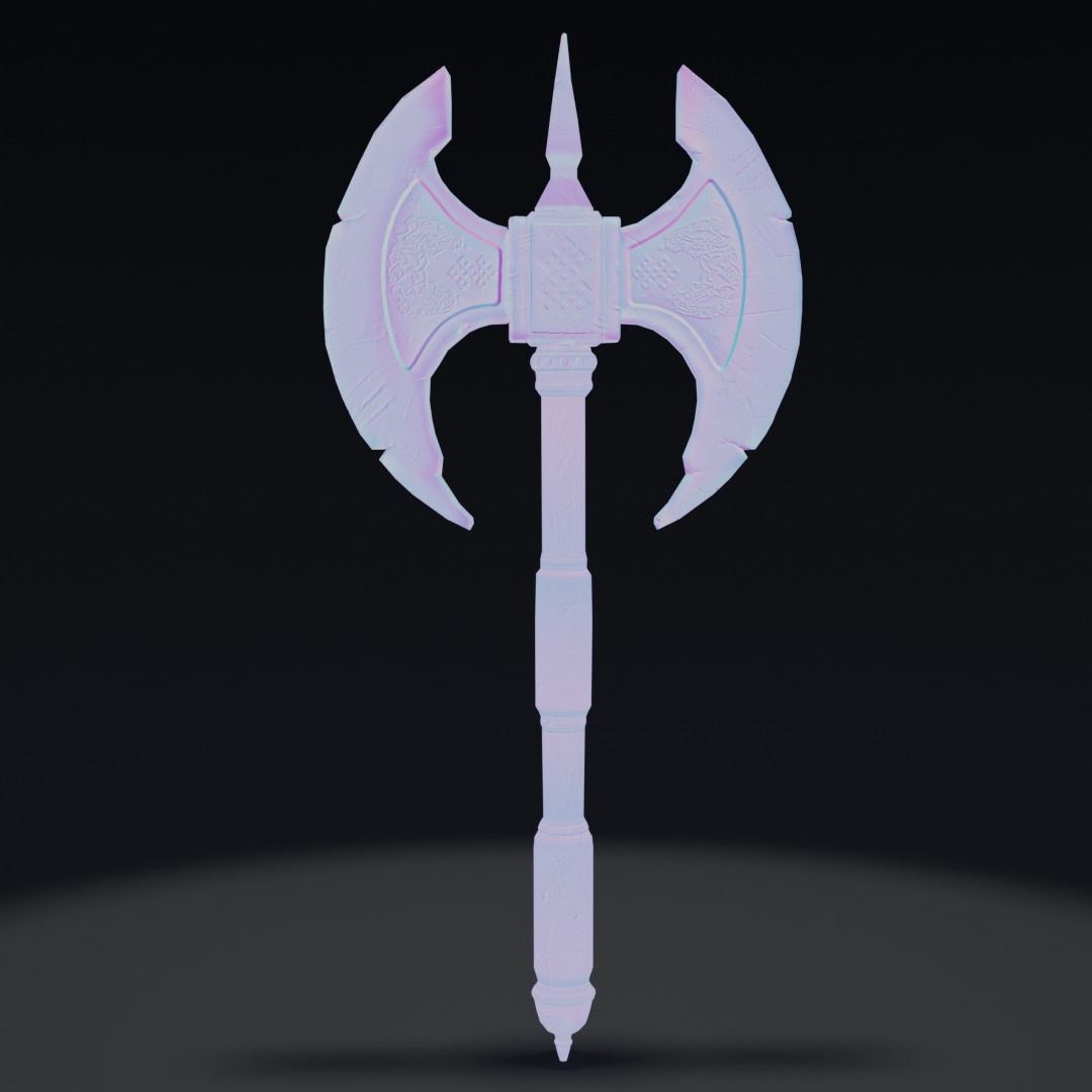 Double Axe - A Realistic and Reliable Game-Ready  Low-poly 3D model_12