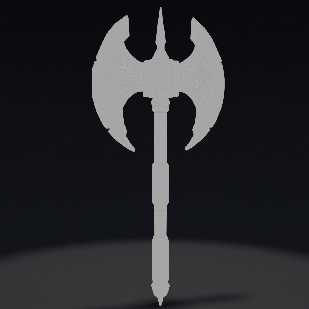 Double Axe - A Realistic and Reliable Game-Ready  Low-poly 3D model_11