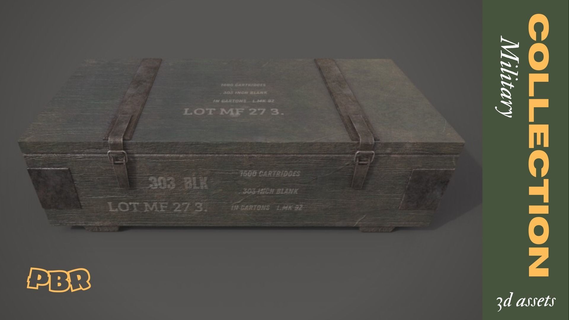 Military War Box Model 3D Low-poly Low-poly 3D model_4