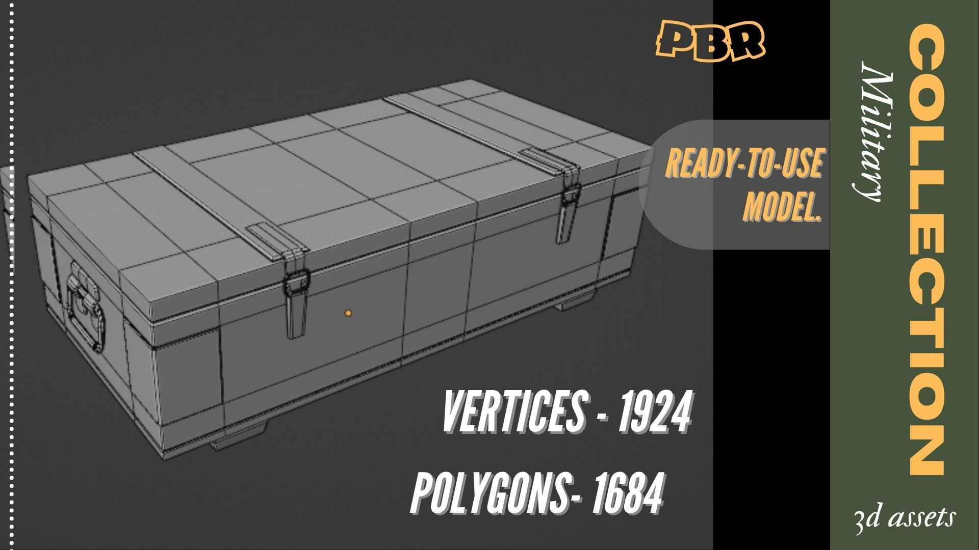 Military War Box Model 3D Low-poly Low-poly 3D model_3