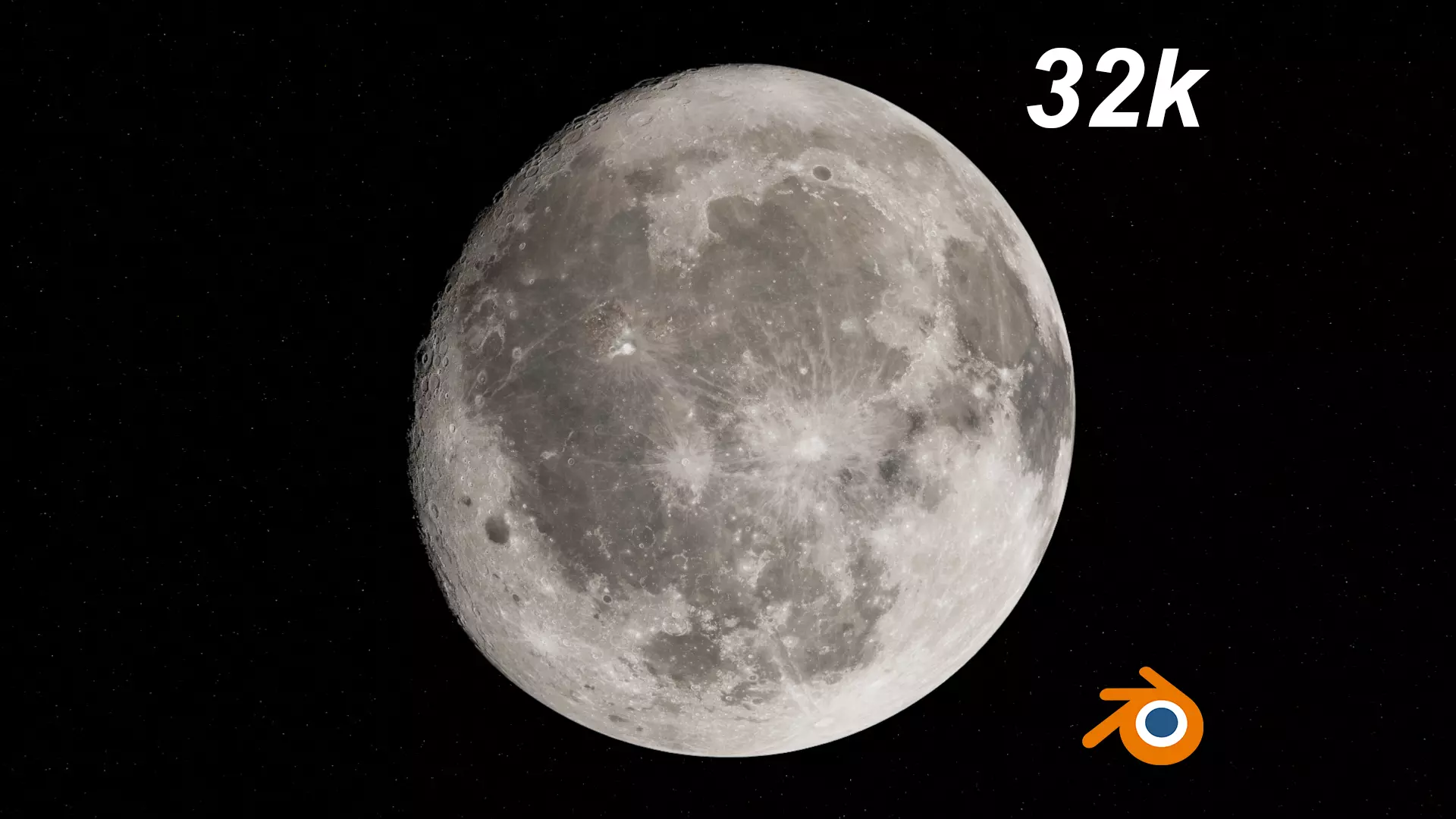 Photorealistic 32k Moon 3D model