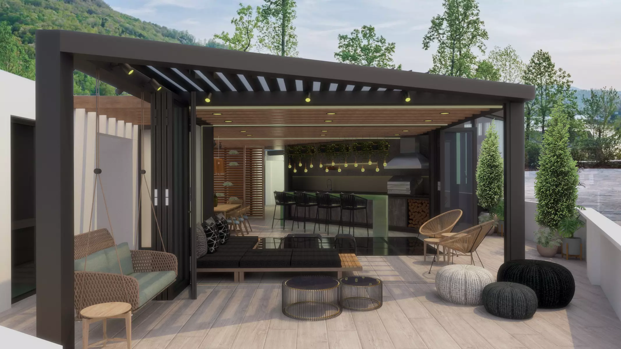 Terraza Schetchup Low-poly 3D model_0