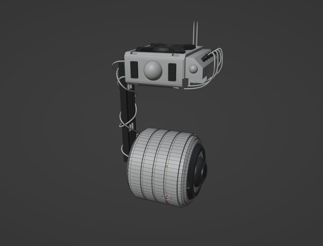 Futuristic robot-projector 3D model_1