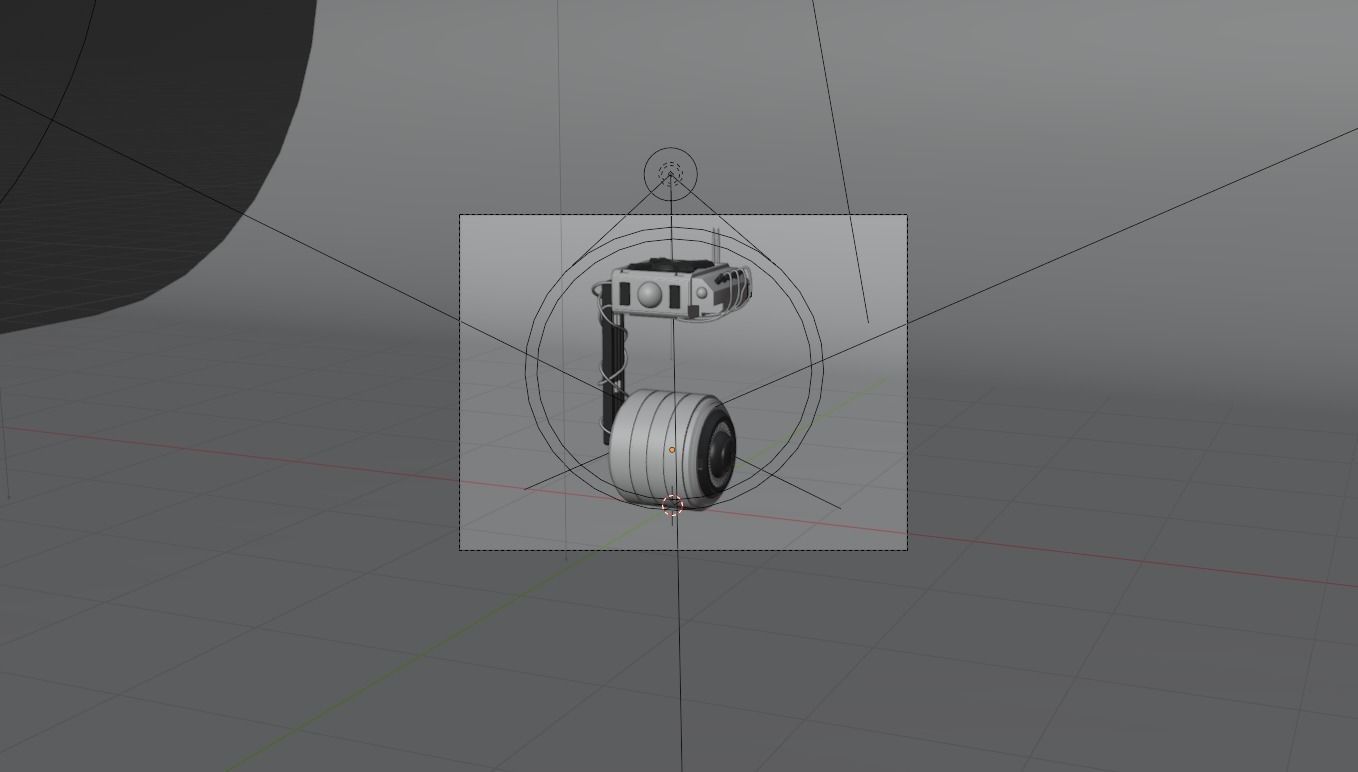 Futuristic robot-projector 3D model_4