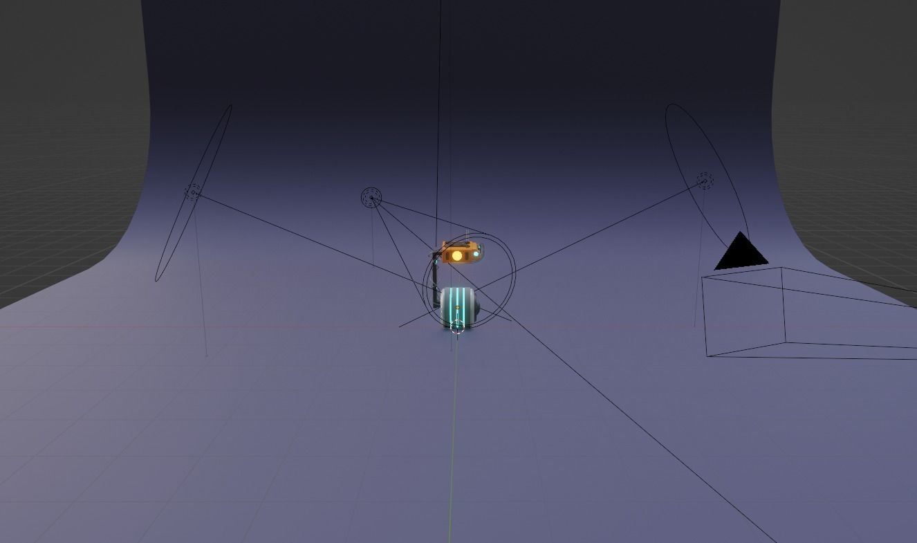 Futuristic robot-projector 3D model_3
