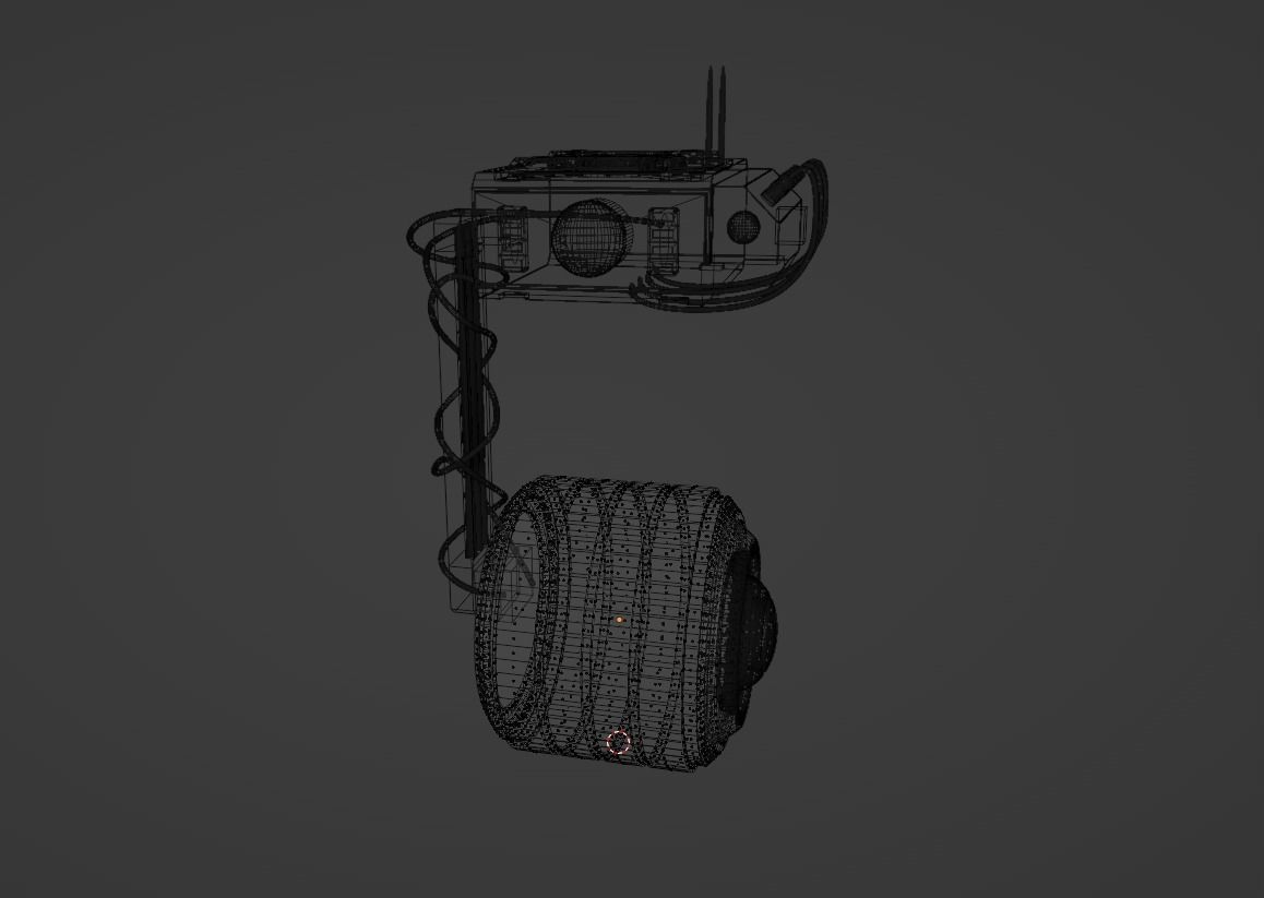 Futuristic robot-projector 3D model_2