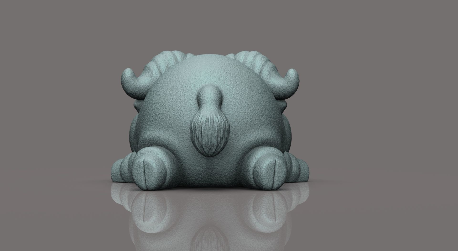 buffalo chibi 3D print model_4