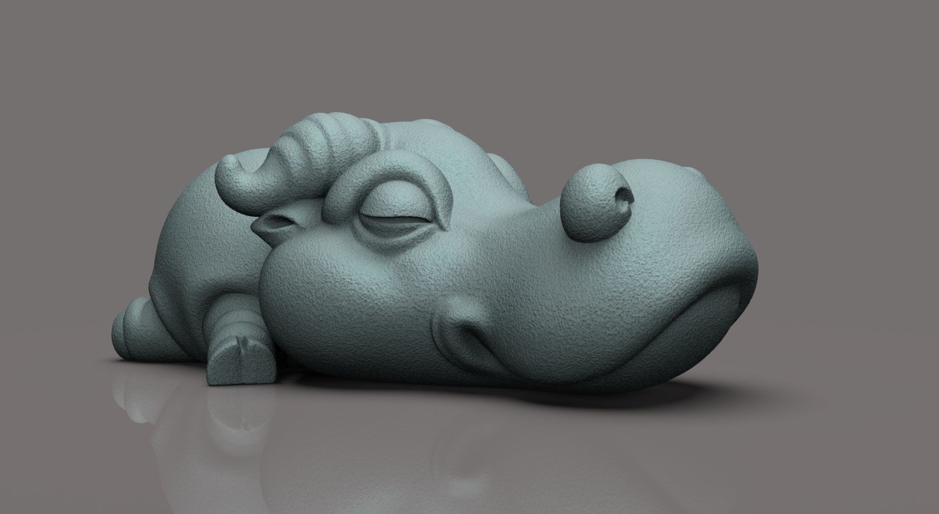 buffalo chibi 3D print model_2
