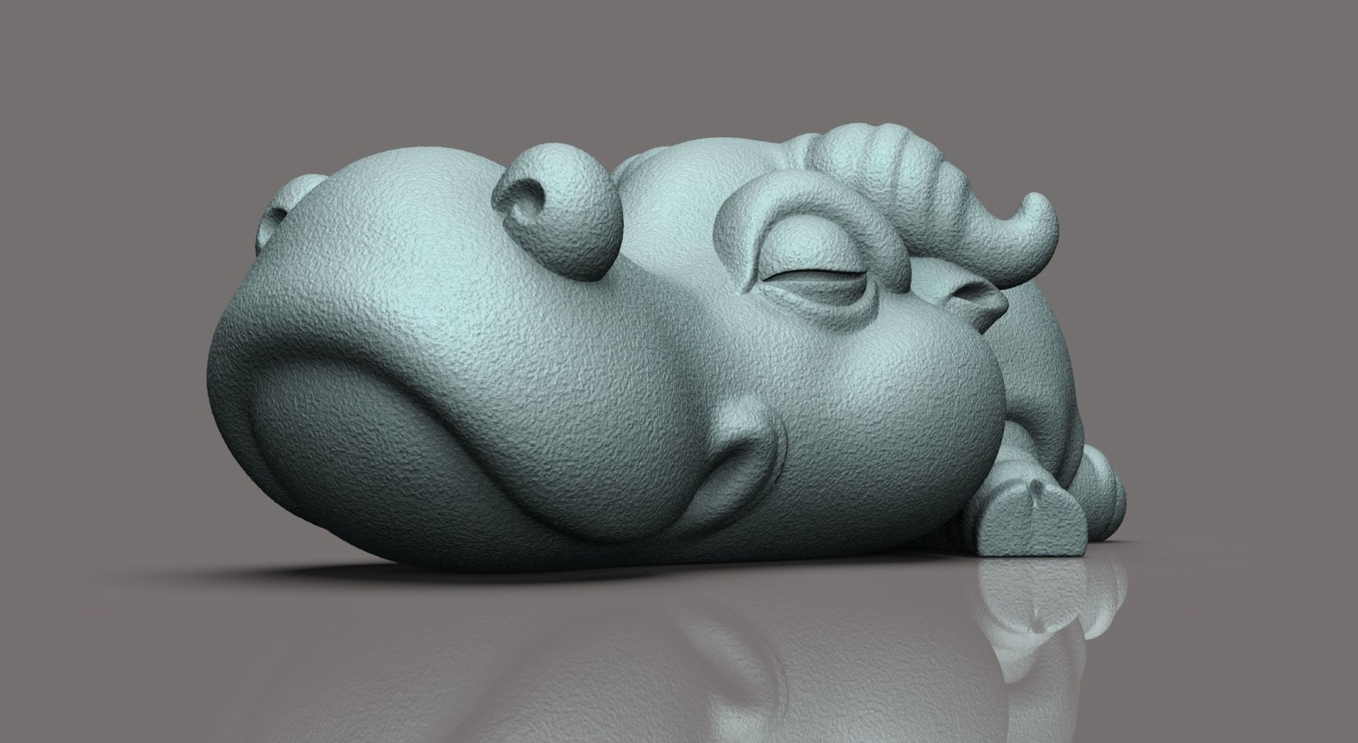 buffalo chibi 3D print model_3