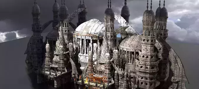 Oasis Temple Dark Temple walkways city