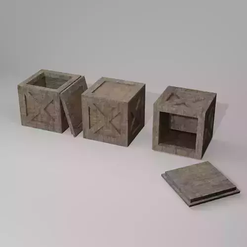 Wooden Crates - Aged