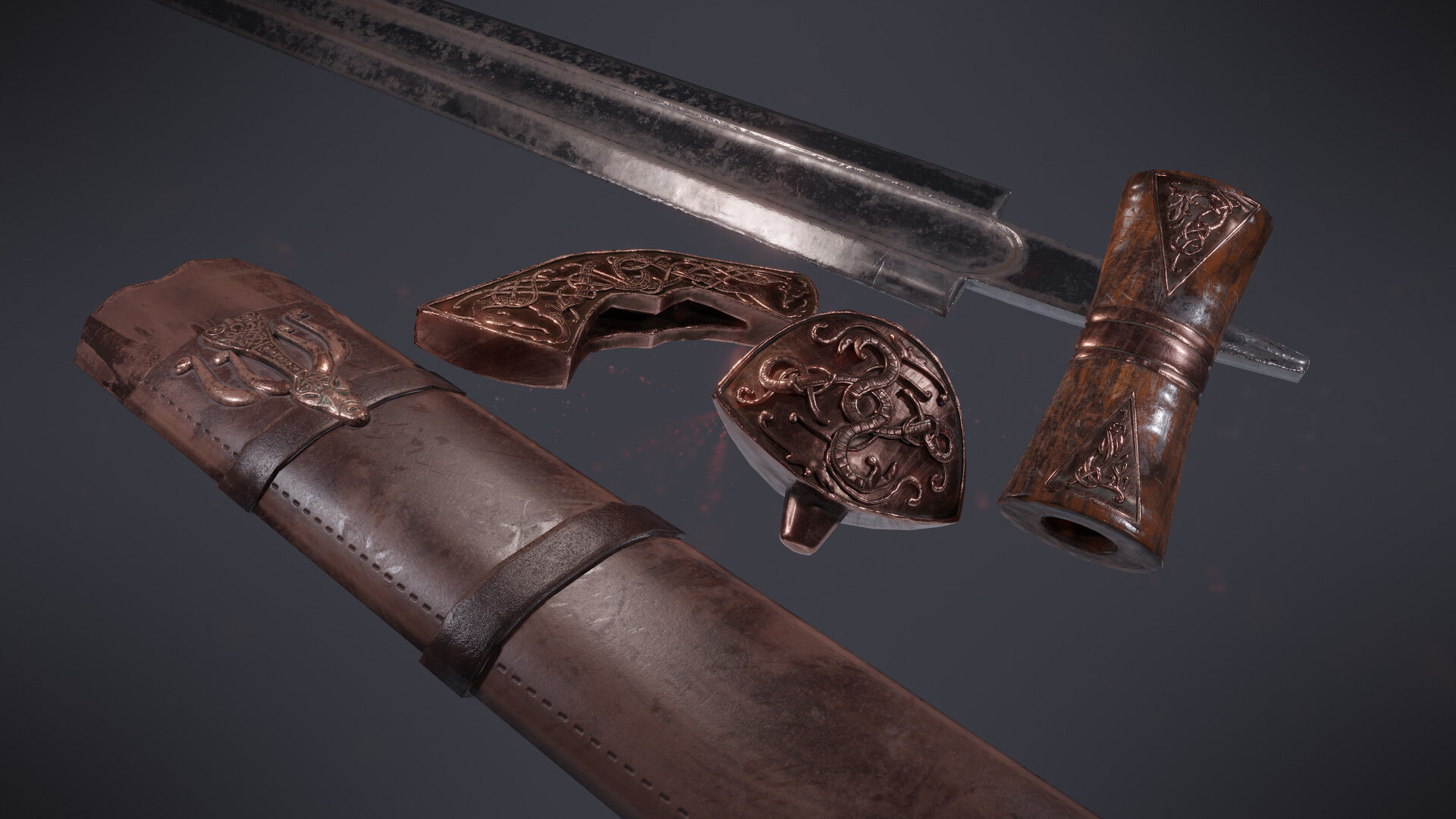 Viking Sword - 1 3D model_4