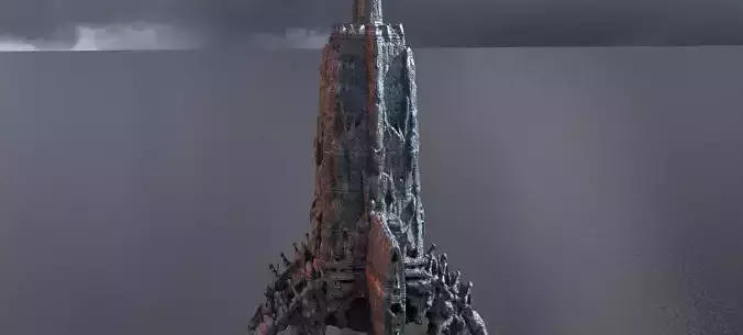 Arch Alien Ancient pillar Structure 2