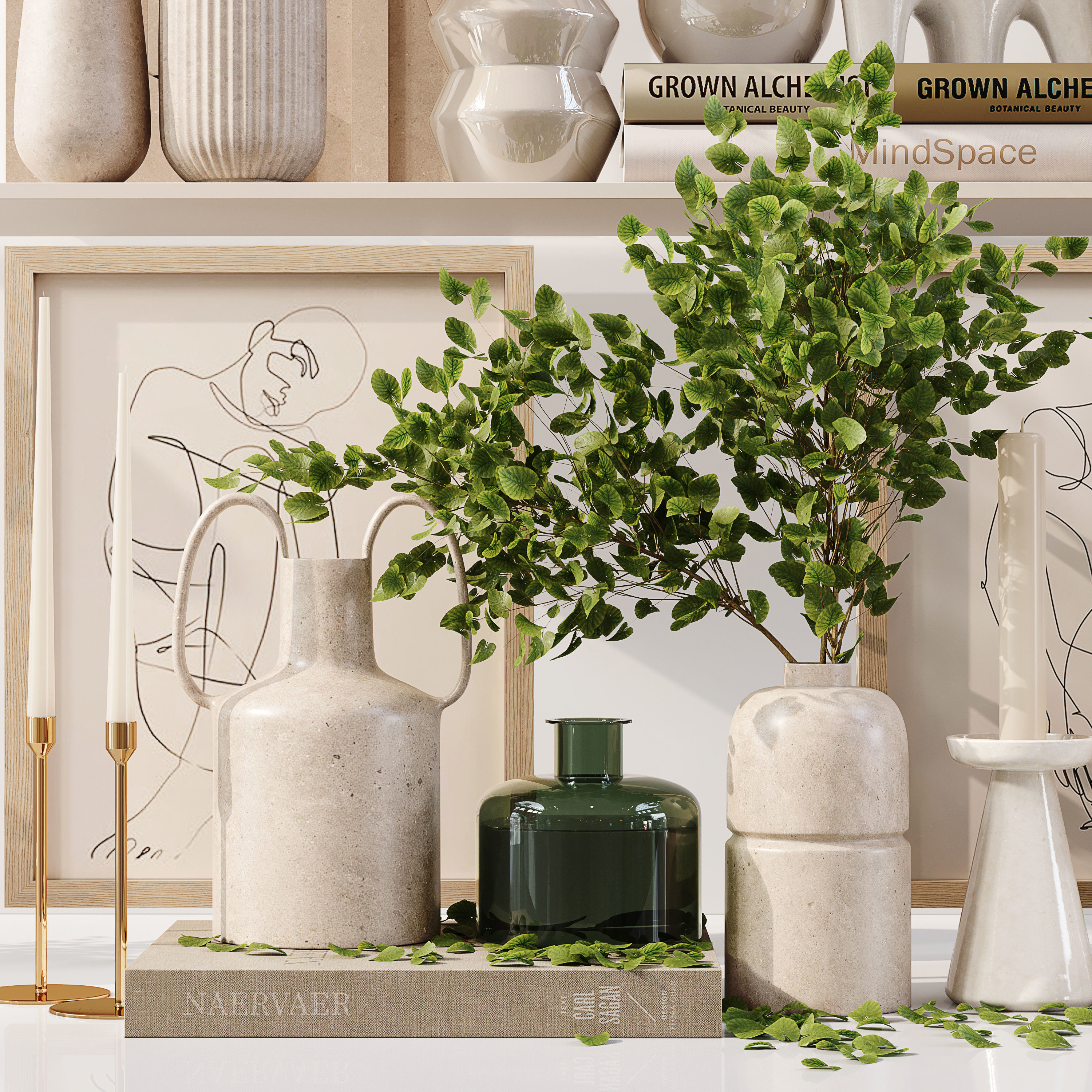 Decorative Set 06 3D model_2