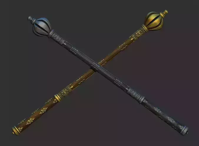 Medieval mace Low-poly 3D model