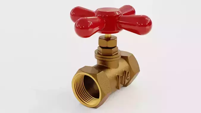 Valogin 1 by 4 Turn Copper Lever Valve 