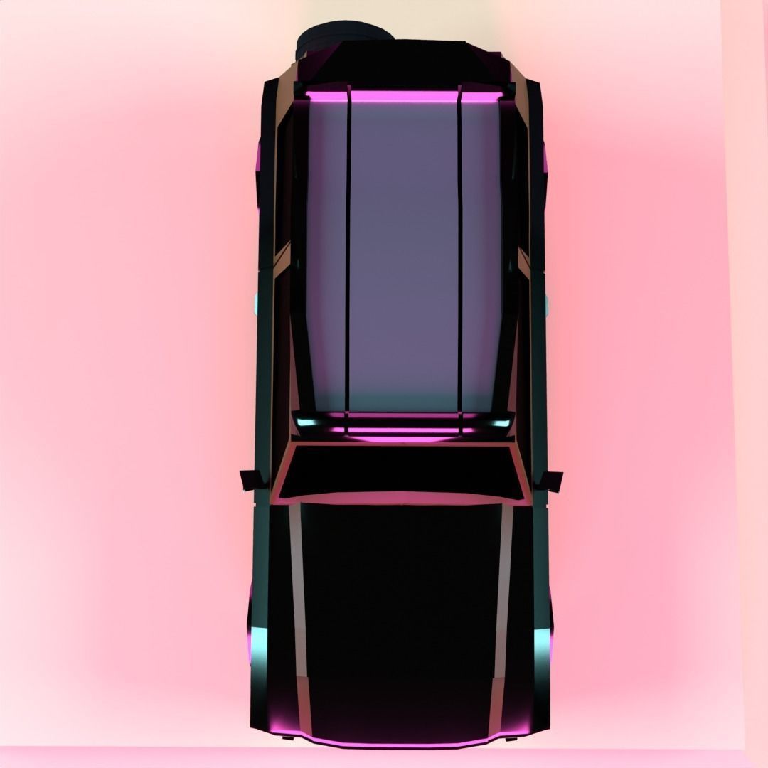 Only SUV car   low poly Low-poly 3D model_3