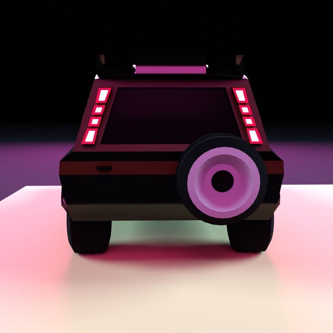 Only SUV car   low poly Low-poly 3D model_4