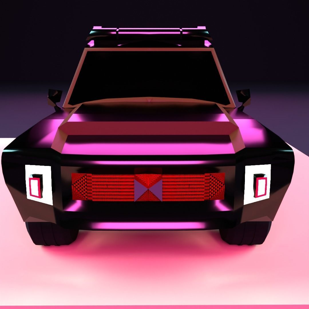 Only SUV car   low poly Low-poly 3D model_5