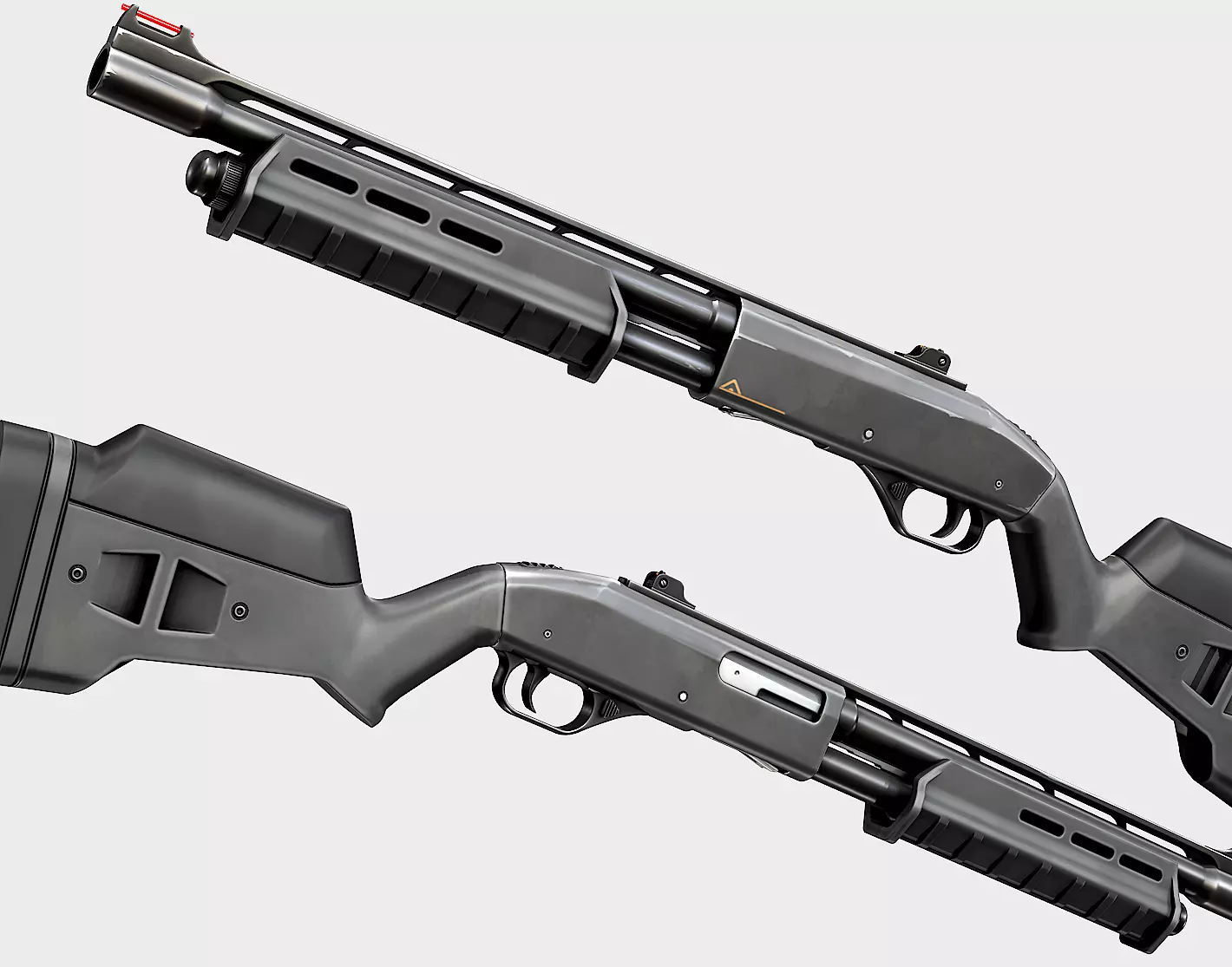 Stylized Shotgun 01 Low-poly 3D model