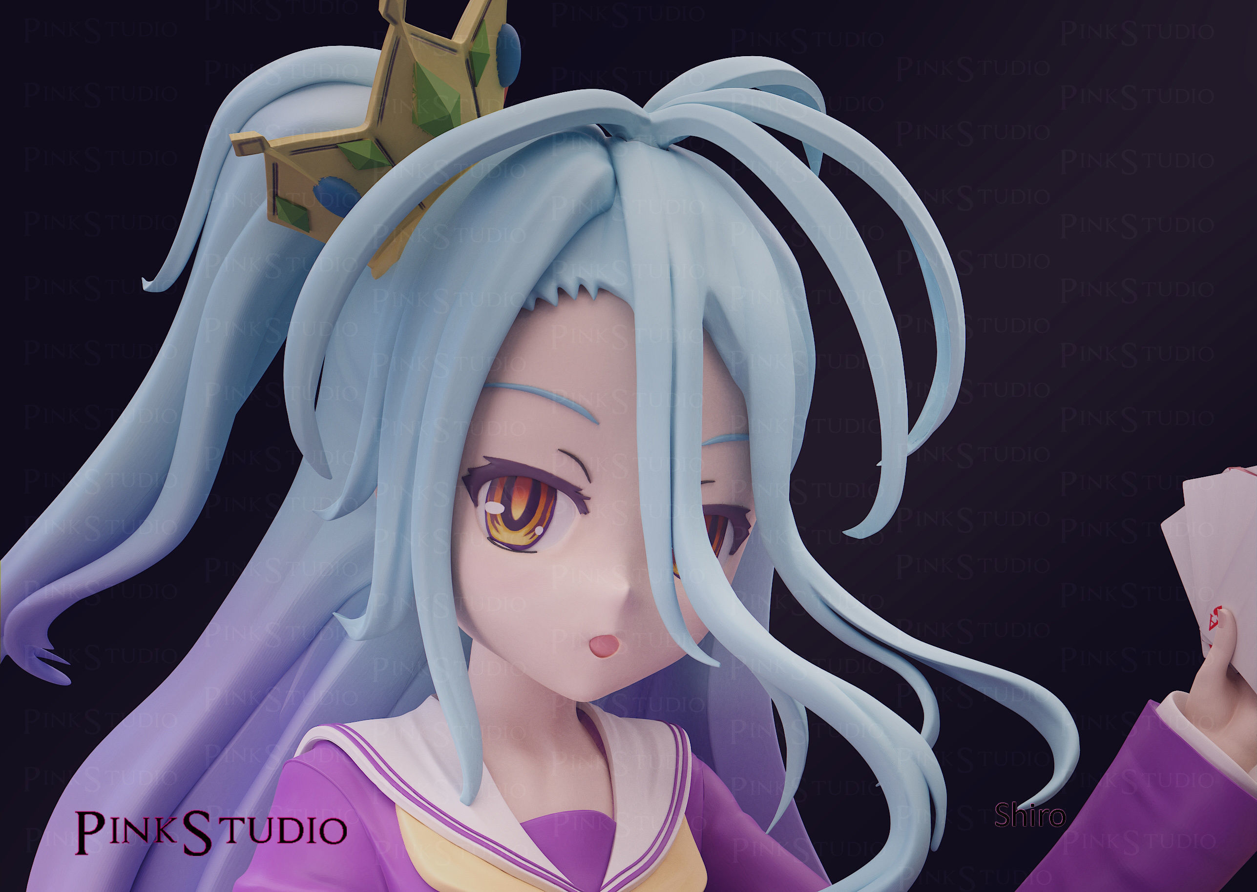 No game No life - Shiro 3D print model_12