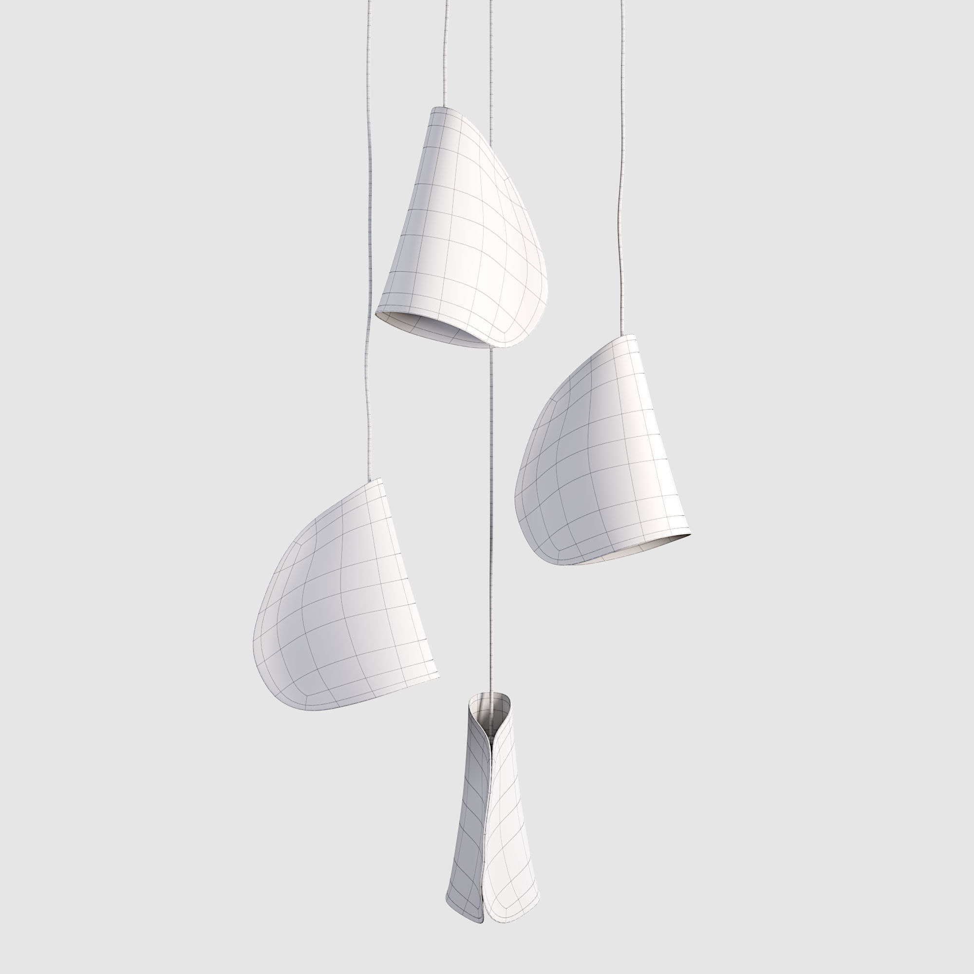 3D Bocci 21 Single Pendant model Low-poly 3D model_6
