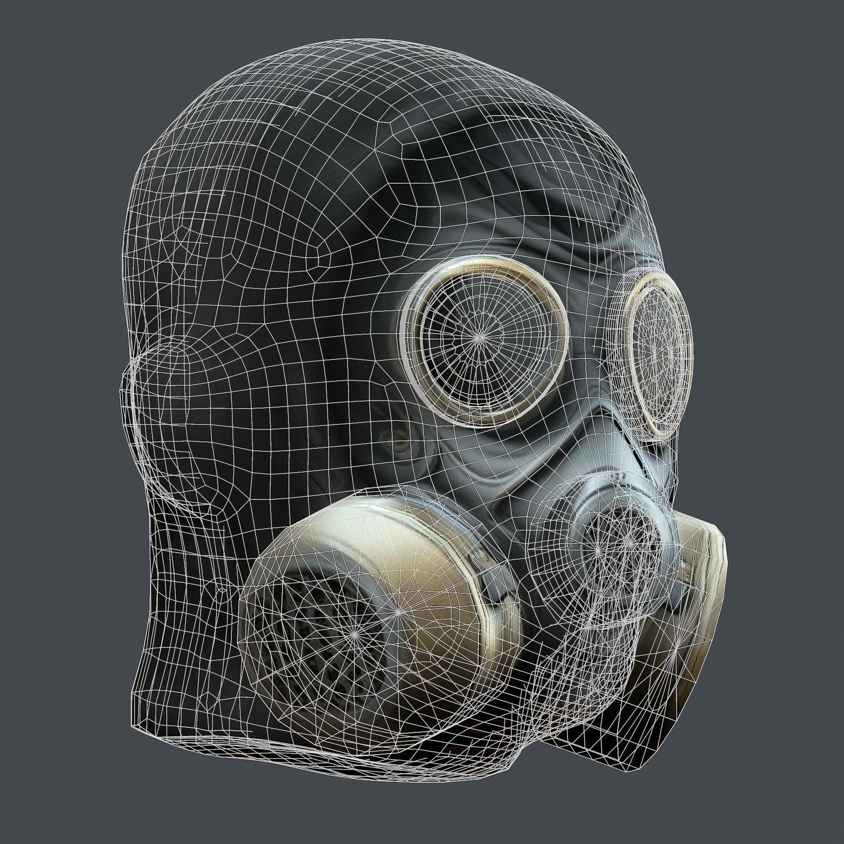 Helmet 3d model military combat Military Low-poly Low-poly 3D model_7