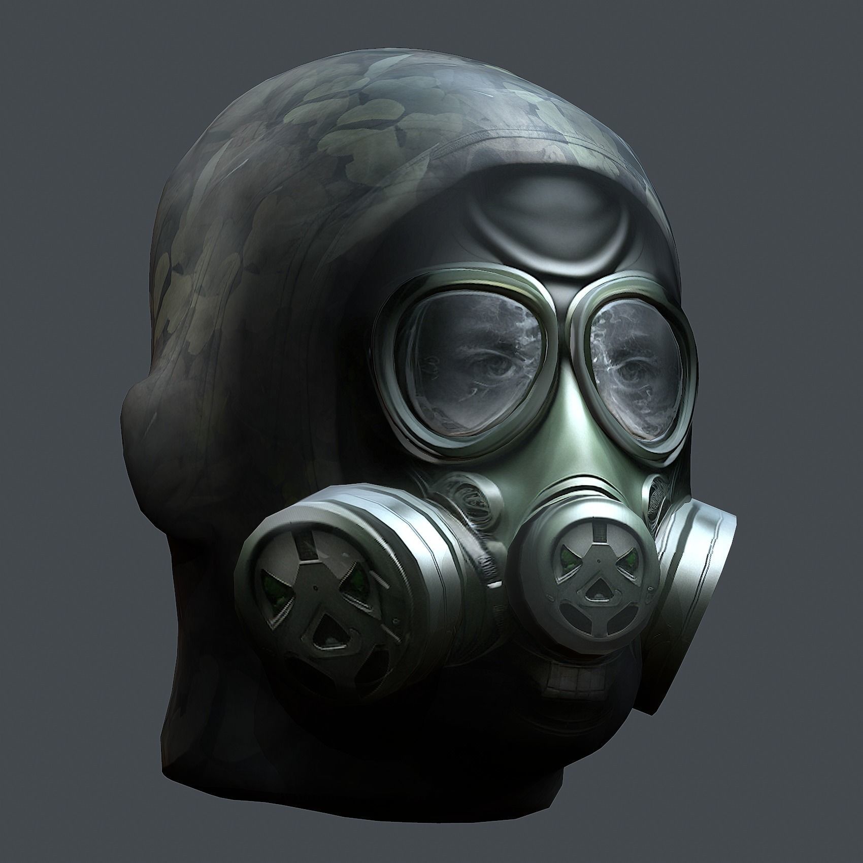 Helmet 3d model military combat Military Low-poly Low-poly 3D model_3