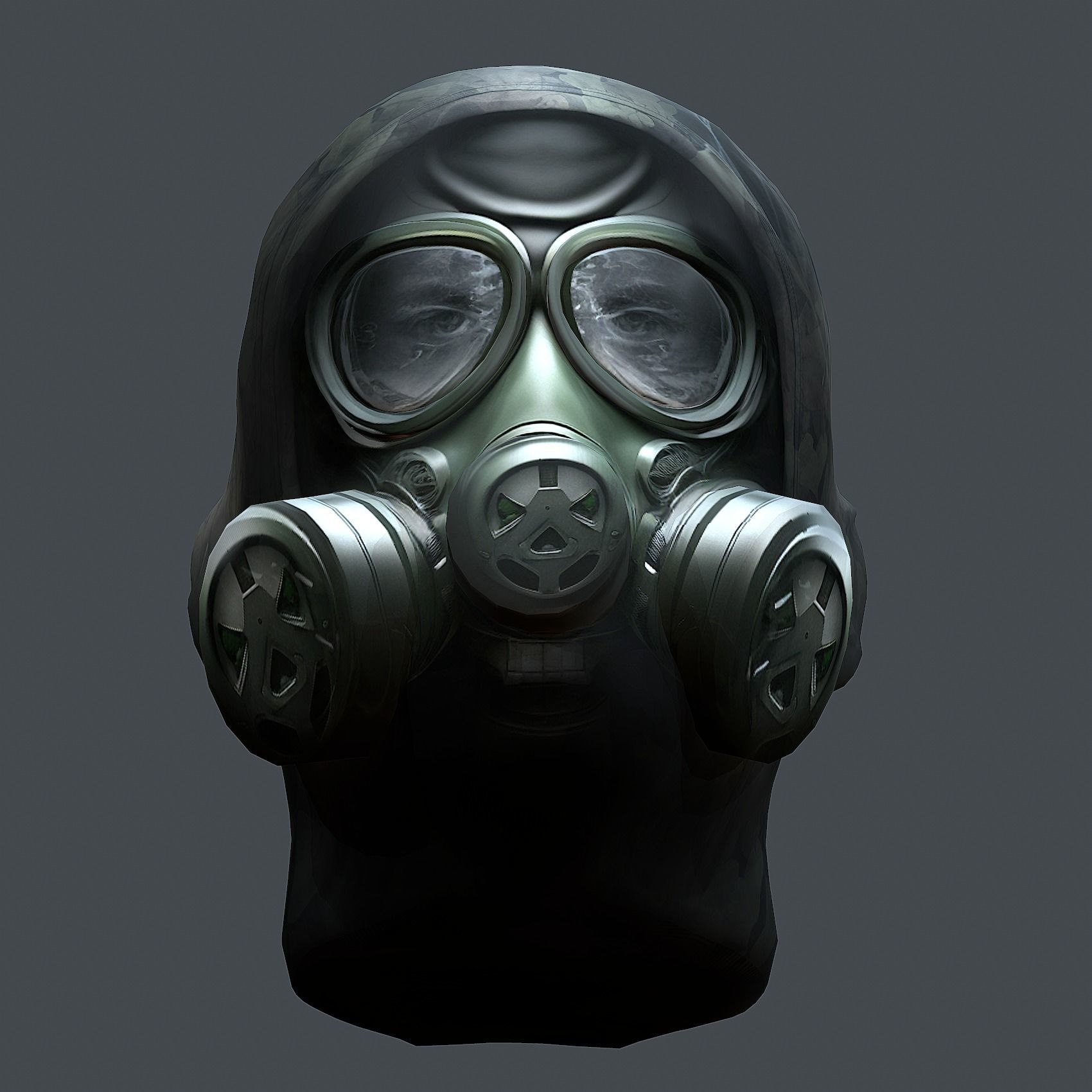 Helmet 3d model military combat Military Low-poly Low-poly 3D model_6