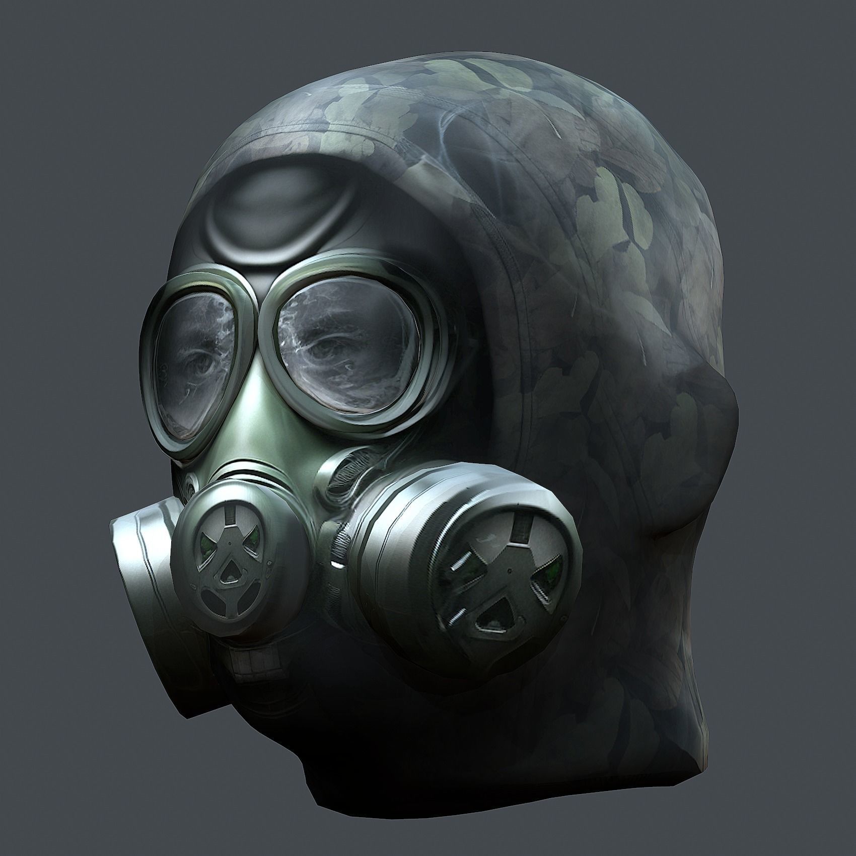 Helmet 3d model military combat Military Low-poly Low-poly 3D model_2