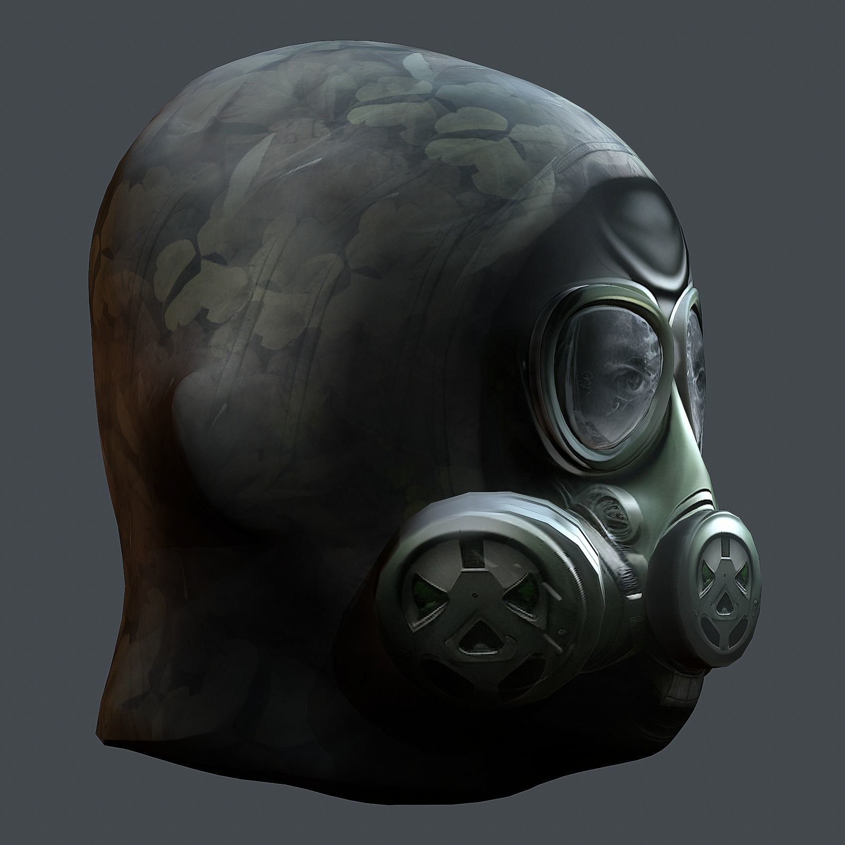 Helmet 3d model military combat Military Low-poly Low-poly 3D model_4