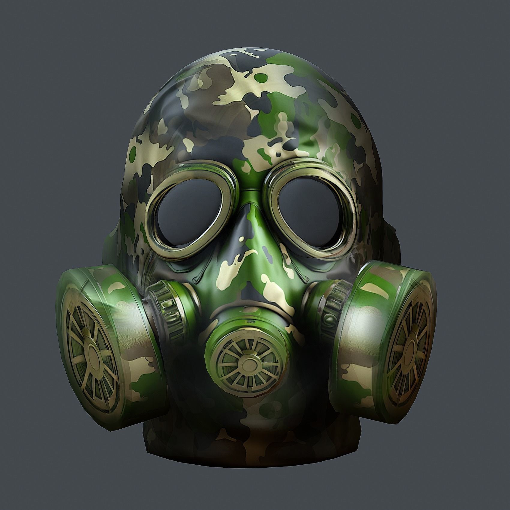 Helmet 3d model military combat Military Low-poly Low-poly 3D model_1