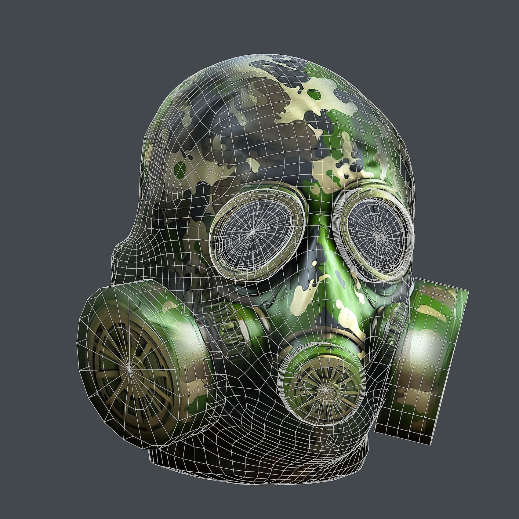 Helmet 3d model military combat Military Low-poly Low-poly 3D model_9