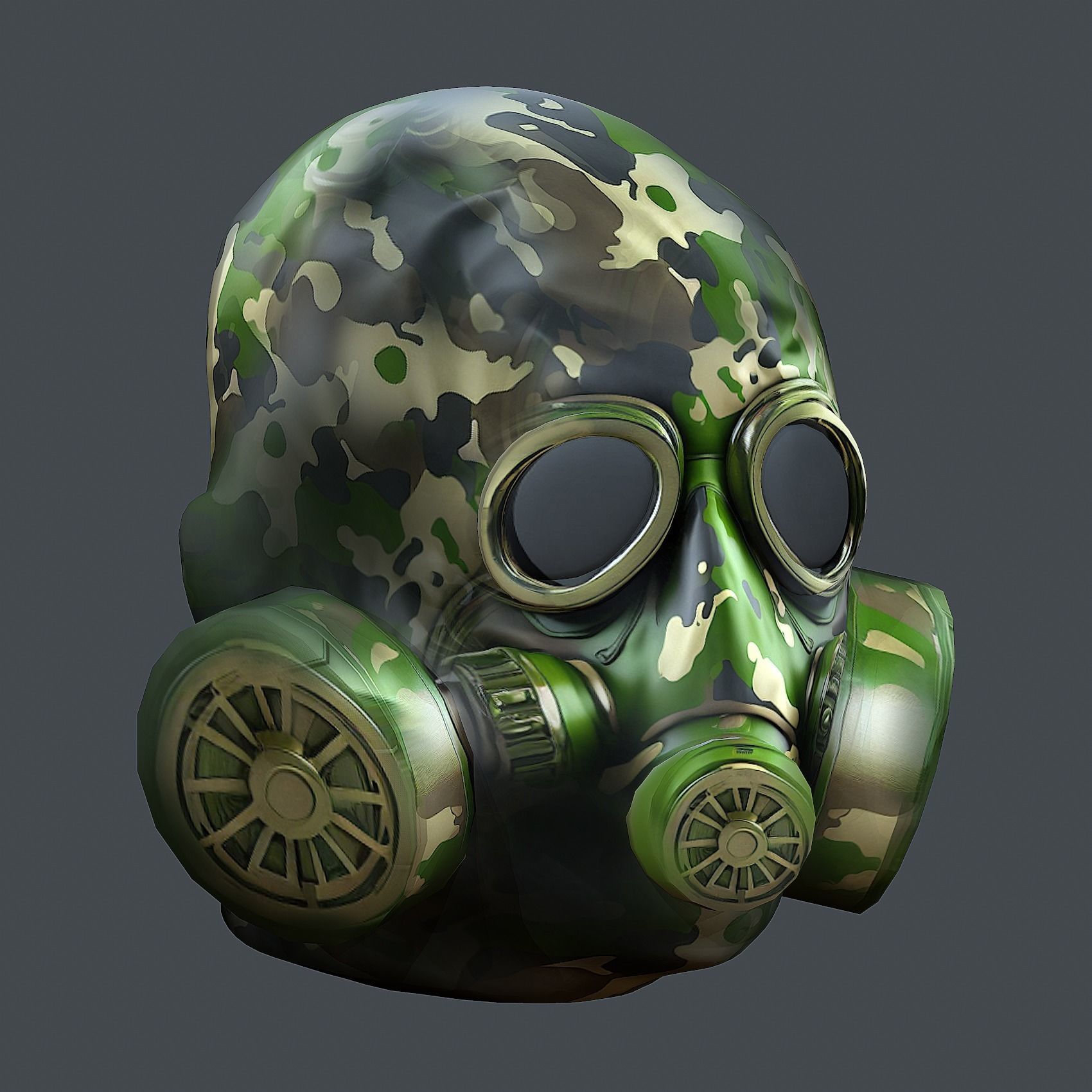 Helmet 3d model military combat Military Low-poly Low-poly 3D model_3
