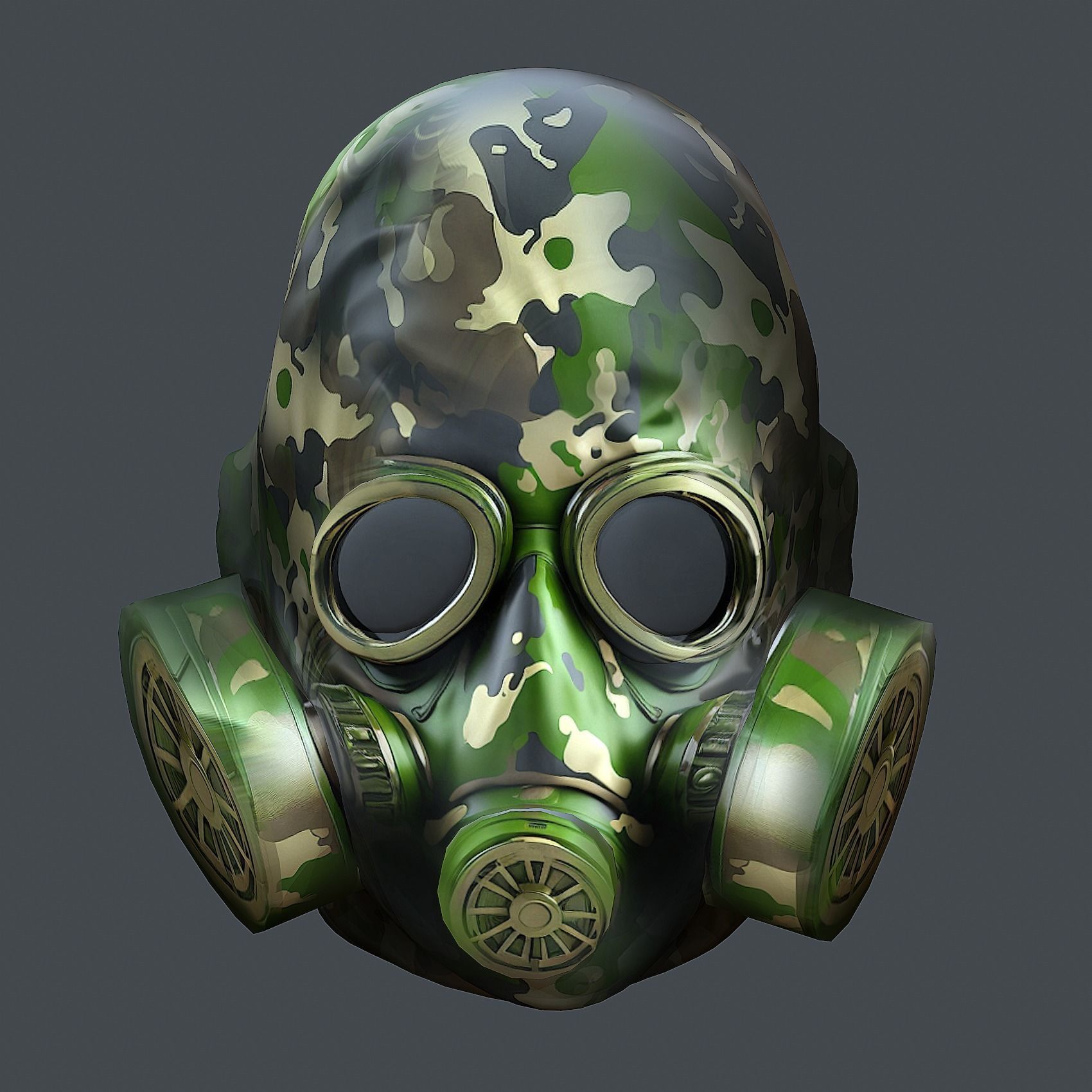 Helmet 3d model military combat Military Low-poly Low-poly 3D model_4