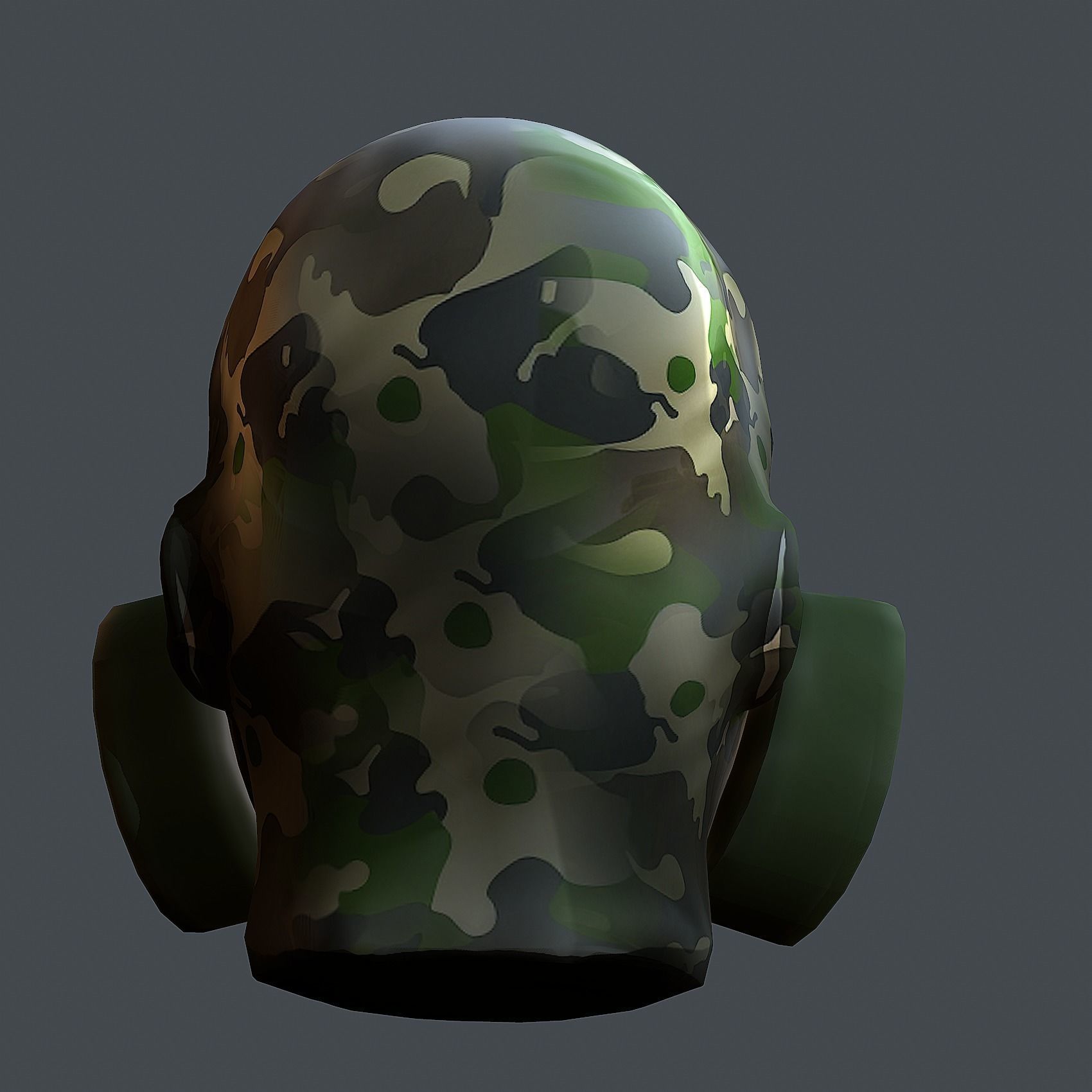 Helmet 3d model military combat Military Low-poly Low-poly 3D model_7