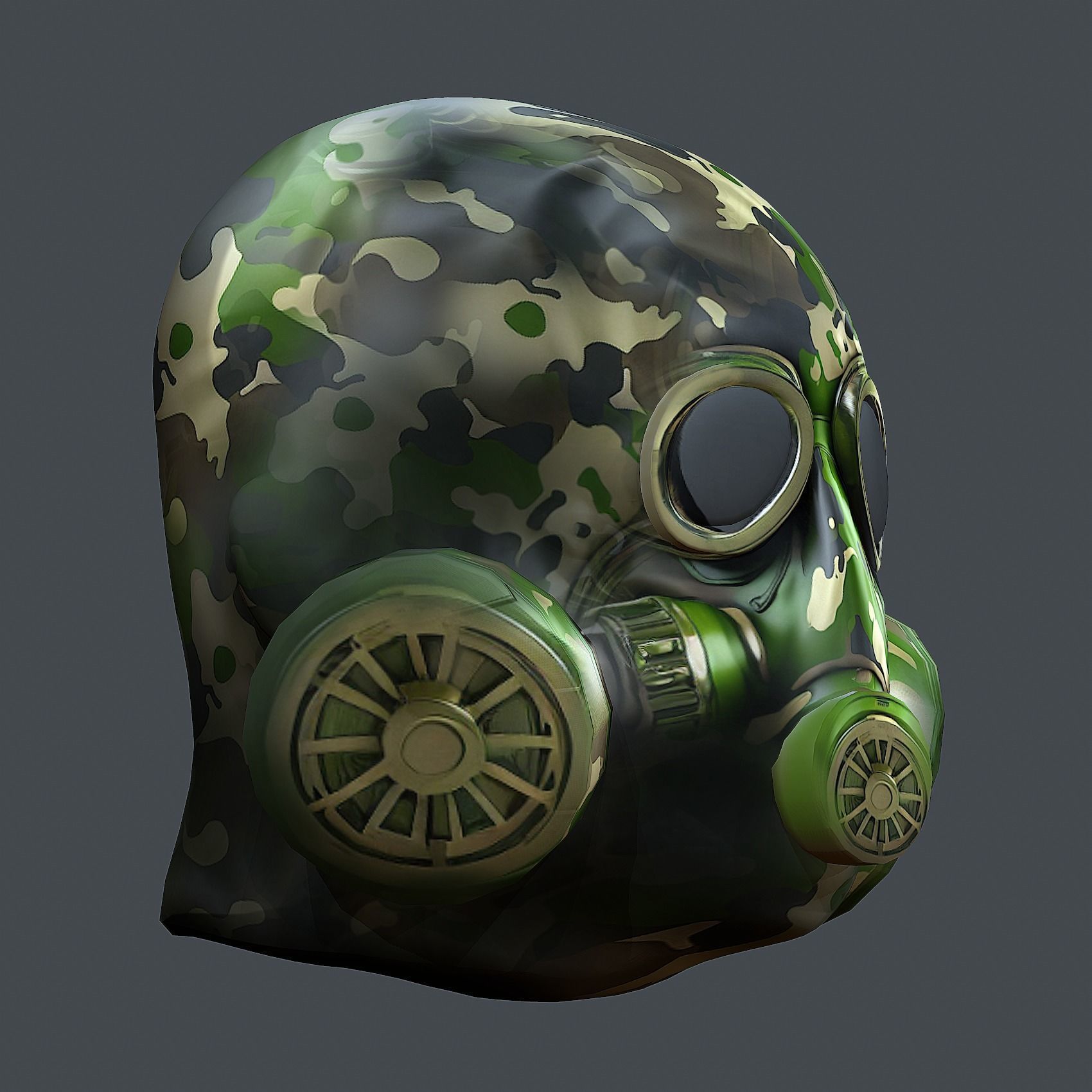 Helmet 3d model military combat Military Low-poly Low-poly 3D model_6