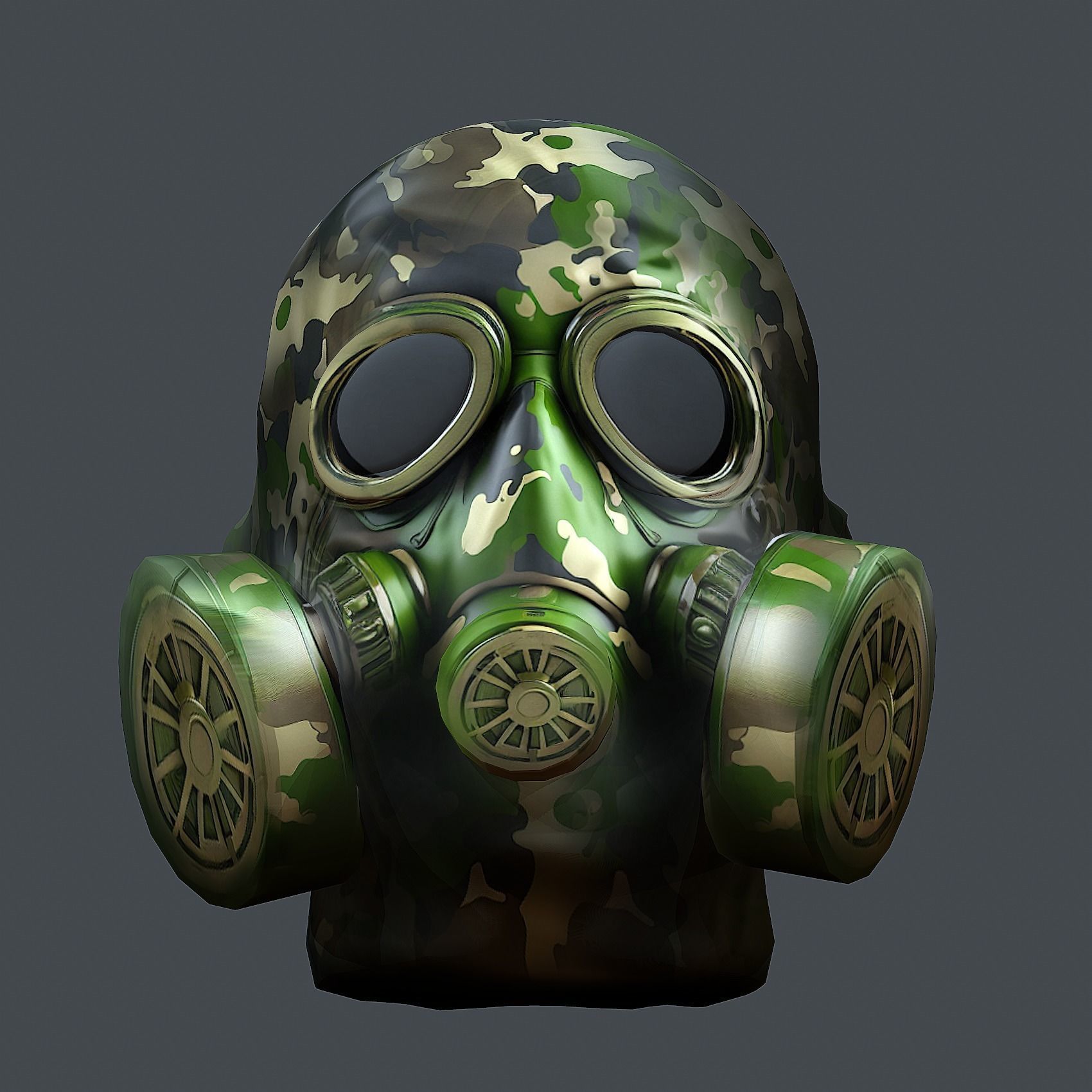 Helmet 3d model military combat Military Low-poly Low-poly 3D model_5