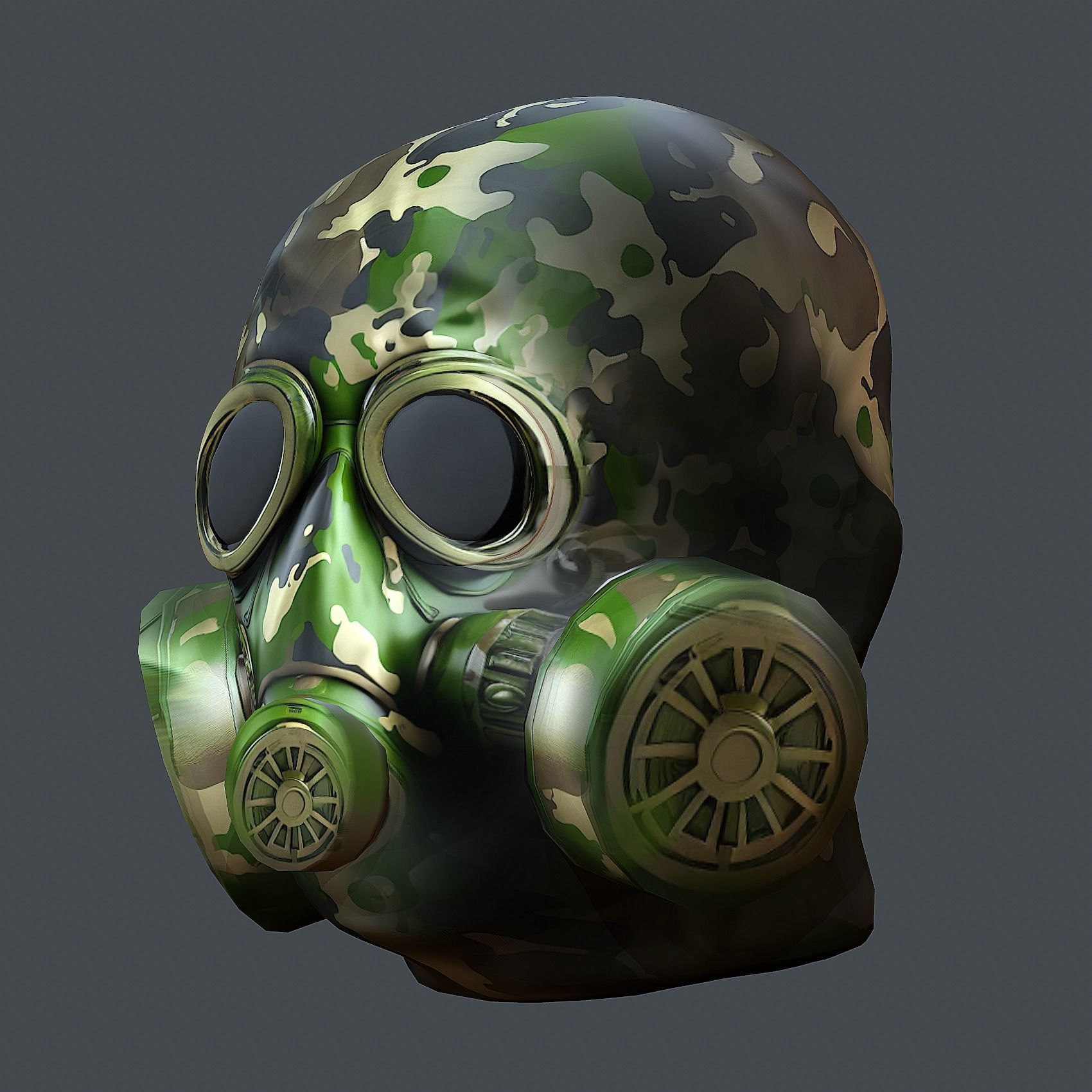 Helmet 3d model military combat Military Low-poly Low-poly 3D model_2